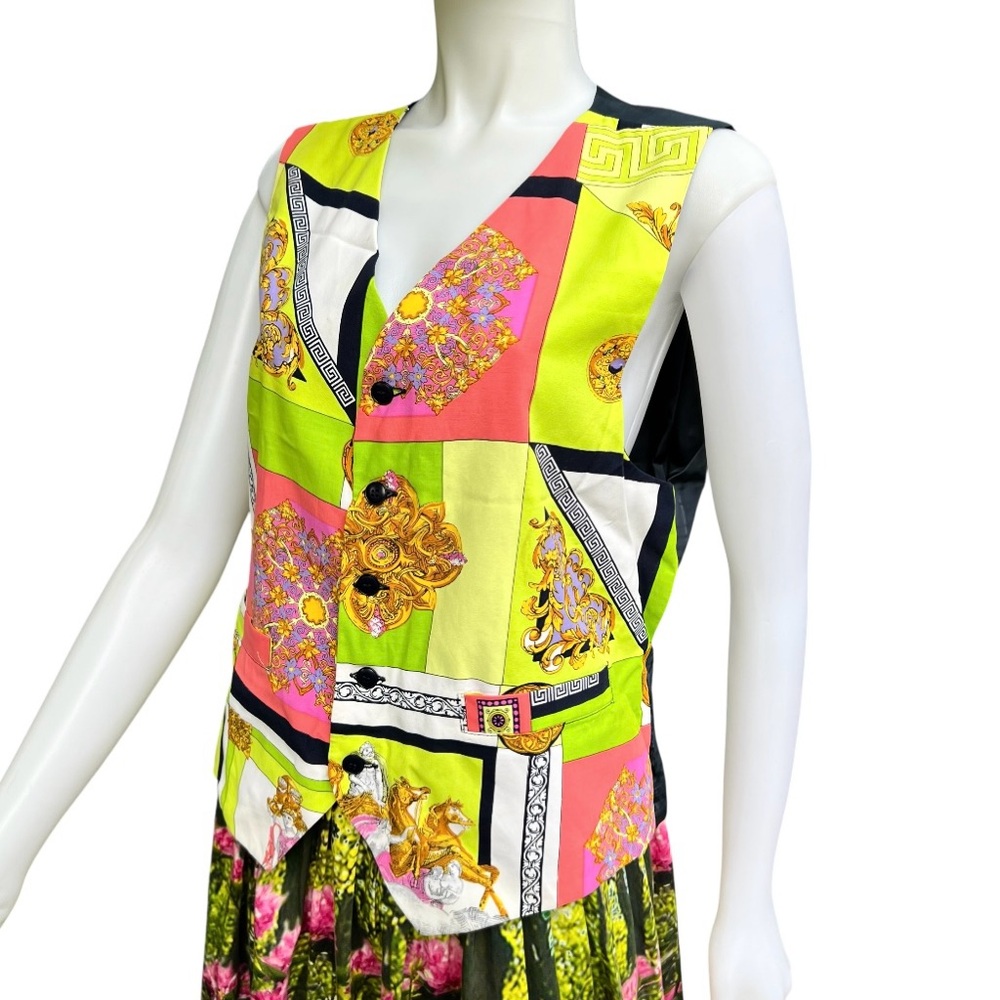 Vintage Gruppo Di Capi CDC‎ Baroque Vest Patchwork Artsy Equestrian 90's ITALY